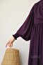 Hifa Balloon Sleeve Dress Shawl Gift Set Plum - 5