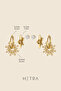 Gold Color Steel Zircon Stone Sun and Star Shaped 6-Piece Earring Set - 4