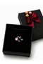 Pink Zircon Stone Flower Branch Design Stainless Steel Women's Ring – Silver Color Elegant Model Adjustable Size - 2