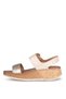 Well Foot 26066 Beige-Gold Genuine Leather Women's Sandals - 4