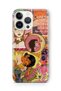 iPhone 16 Pro Max Compatible Pop Art Drawing Collage Pattern Transparent Phone Case