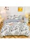 4-Pieces Bed Sheet Set Polyester Soft Quilt Cover With 1Quilt Cover 200*230cm 1 Flat Sheet and 2 Pillowcases
