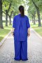 Haki̇m Collar Front Half Buttoned Tunic Elastic Waist Pocketed Pants Summer Viscoso Fabric Plus Size Two-Piece Suit - 7
