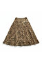 Women's Brown Ornamental Print A-Line Midi Skirt - 3
