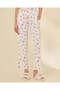 Women's White Floral Print Padded Cami & Long Pant Pajama Set - 3
