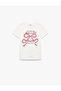 Cotton Short Sleeve Crew Neck Bow Print T-Shirt