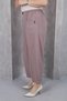 Plus Size Elastic Waist Silk Satin Pocket Mom Women's Summer Trousers - 4