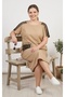 Large Size Women's Dress with Fishnet Detail