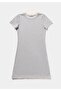 Slim Fit Plain Women's Gray Short Sleeve Dress - 5