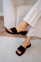 Ellas Genuine Leather Bitter Brown Wood Look Slippers - 3