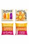 Ice Cream Summer Patterned 4-Piece Throw Pillow Cover Set - 3