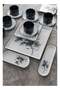 27 piece Porcelain Dinnerware Set, Set for 6, Microwave & Dishwasher Safe, Black Floral - 7