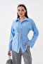 Modal Woven Shirt with Back Belt Fastening and Front Buckle Detail