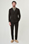 Straight Slim Fit Wide Collar Double Breasted Men's Suit Brown - 45476.26Y - 3