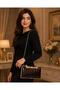 Luxury Crystal Evening Clutch Bag for Women | Wedding Party Bridal Handbag | Premium PU Leather | 21×13×4 cm - 3