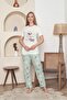 Short sleeve under arm long pajama set - 2