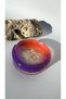 Pearlescent Shiny Purple and Orange Transparent Colored Seashell Decorated Round Shape Ashtray Ash Tray Handmade Epoxy Gift - 3