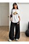 Unisex Women's Men's Zipper Bear Print Oversized Tshirt and Baggy Sweatpants - Summer Two-Piece Tracksuit Set - 2