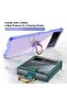 Samsung Z Flip 4 Case, Galaxy Z Flip 4 Clear Case with Ring Stand Protective Cover for Samsung Galaxy Z Flip 4 5G - 5