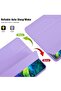 Smart Trifold Stand Case for iPad 10th Generation (10.9 Inch, 2022) with Pencil Holder - Soft TPU Back, Auto Wake/Sleep - Purple - 3