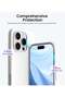Soft Liquid Silicone Gel Case for iPhone 16 Pro Max - Full Body Shockproof Protection with Matte Finish & Soft Microfiber Lining (White) - 5