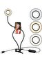Selfie Ring Light with Cell Phone Holder Stand for Live Stream & Makeup,LED Camera Light