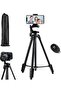 Flexible Tripod, Eocean 136cm Extendable Phone Tripod Stand with Carry Bag