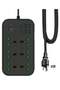 12-in-1 Power Strip with USB-C – Universal Extension Cord, 6 AC Outlets, 4 USB Ports