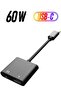 USB C to 3.5mm Headphone Adapter, 60W Fast Charge, Type C Audio Jack Earphone Aux Converter