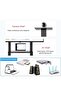 Rolling TV Stand – Mobile Cart for 32"-75" LCD/LED TVs, Height Adjustable with Shelf, VESA 600x400mm - 3