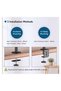 Vesa 1home Double Twin Arm Desk Mount Ergonomic TV LCD Monitor Computer Screen Bracket Dual Tilt Swivel Rotation (13in-27in) - 6