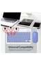 Rechargeable Bluetooth Keyboard and Mouse Set - Portable Wireless for Android/iOS/Windows (BLUE) - 4