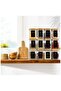 12Pcs 8oz Glass Spice Jars with Bamboo Lid, Airtight Square Containers with 275 Black Labels - 5