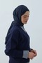شال سلسلة Misto القطنية باللون الأزرق الداكن - 3