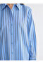 Striped Oversize Women's Shirt Tunic - 3