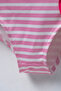 Girl's Heart Swimsuit Red and White Patterned Sea and Pool Swimming Swimsuit - 4
