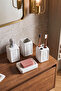 13891-2 Well Stoneware 4 Piece Bathroom Set White