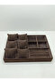 Oslo Model Suede Coated Brown Color 24/34 cm Padded Jewelry Display Stand - 3