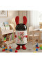SHINE Cartoon Character Plastic Trash Can 70 cm – White & Red | Kids Character Waste Bin with Black Dome Lid - 4