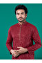 Mens Thread & Sequins Work Cotton Kurta Set - 2