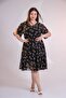 Women's Plus Size Chiffon Floral Dress - 8