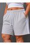 Women's Comfortable Cut Baggy Shorts with Striped Details - 3