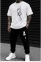 Unisex Oversize Shorts Set Short Sleeve T-Shirt Comfortable Fit Summer Casual Sports