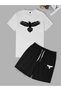 Unisex Oversize Shorts Set Short Sleeve T-Shirt Comfortable Fit Summer Casual Sports
