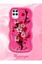 Samsung Galaxy M12 Compatible Case Camera Protector Red Silicone Couple Phone Case Floral Pattern - 2