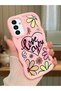Samsung Galaxy A13 5g Compatible Case Camera Protector Pink Silicone Couple Phone Case Floral Pattern