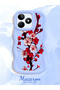 Realme C53 Compatible Case Camera Protector Blue Silicone Couple Phone Case Floral Pattern - 2