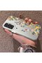 Samsung Galaxy A24 Compatible Silicone Edge Hard Back Case Couple Phone Case with Floral Pattern - 2