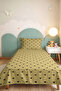 Hearted Yellow Young Room Single Pique Set - Minimal Black 160X220 cm Quilted Bedspread - 6