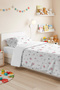 Floral White Modern Pique Set - Pink Gray Minimal Single Quilted Bedspread 160X220 cm - 2